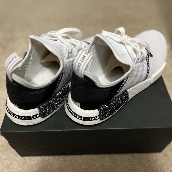 Adidas NMD R1, Black & White, Size 10 - Picture 3 of 5
